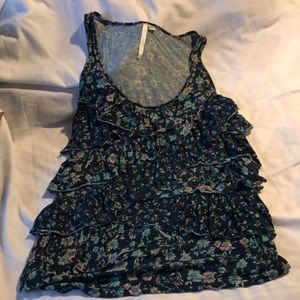Tiered floral tank top